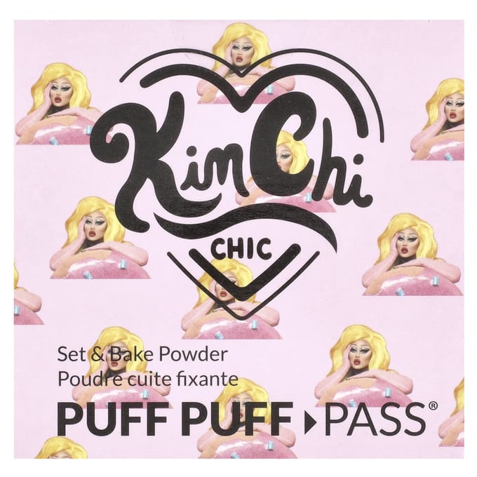 KimChi Chic Beauty, Puff PuffPass®, Poudre de fixation et de cuisson, PPP01 Ivoire + Lavande = Ivander, 24 g (0,85 oz) black