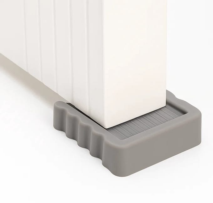 Winddichte Deurstopper – Veiligheidswig van Duurzaam Kunststof met Antislip Rubberen Basis - Grijs