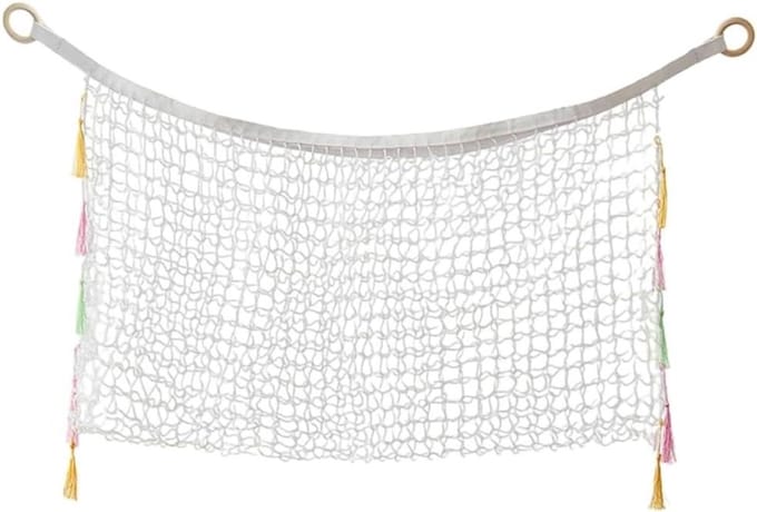 Speelgoed Hangmat - Opbergnet - Speelgoed Opbergen - Handgeweven Macrame - 130 x 45 cm - Niet gespecificeerd