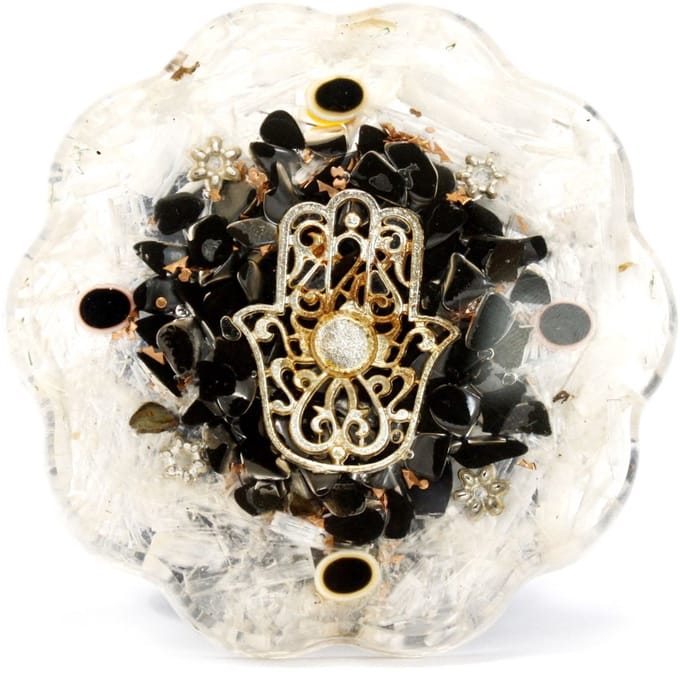 Orgonite Desk Power Packs - Hamsa with Sellonite - Med