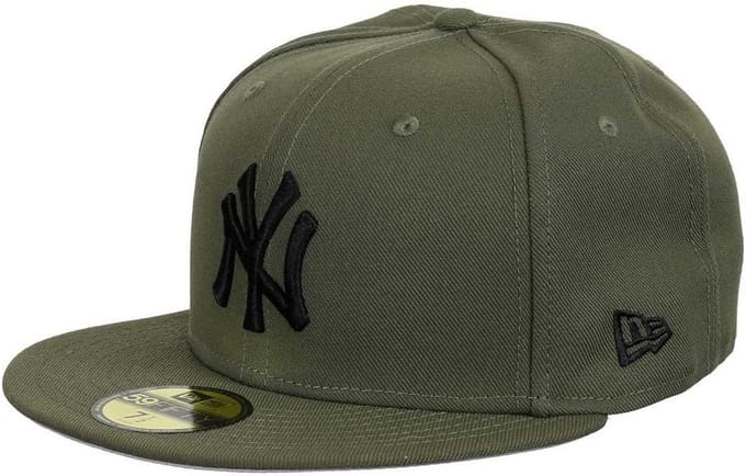 Heren Baseballpet Yankees Verstelbaar Effen Groen Zwart