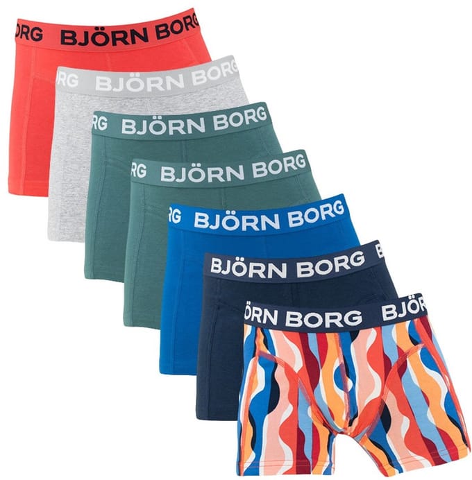 Björn Borg jongens cotton stretch 7P boxers basic print multi VI