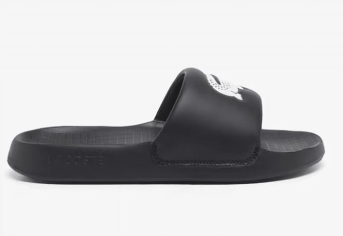 Lacoste Jongens Badslipper Serve Slide Black/white | Maat: 39,5