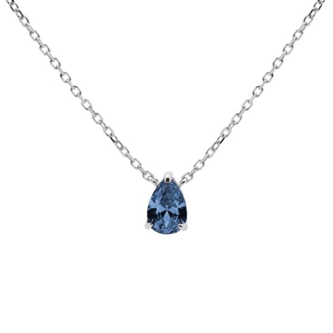 Karma Collier Druppel Jeans Blauw Zilver