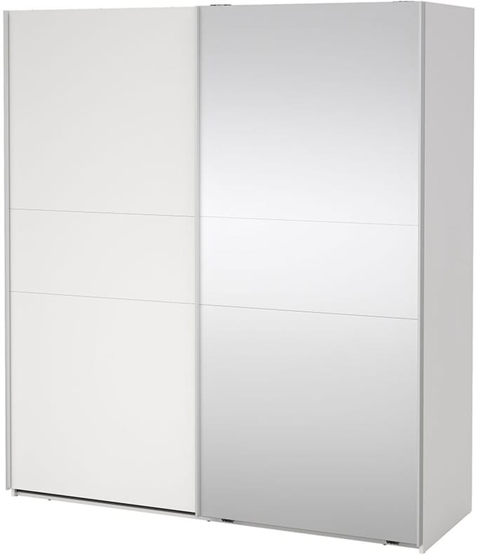 Como schuifdeurkast 2 deuren 180x200cm wit.