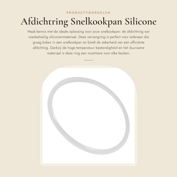 Dailygoods- Afdichtring - 6 maten - Siliconen - Hoge temperatuur - Veilig - Duurzaam