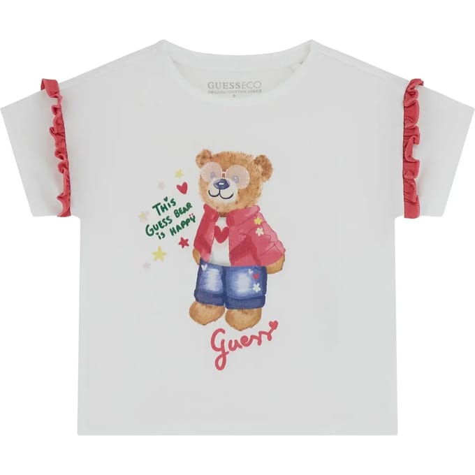 T-shirt voor babymeisjes Guess pure white 8