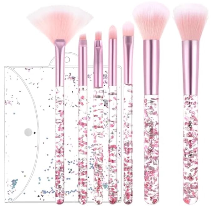 7-delige glitter make-upkwastenset voor professionele make-up