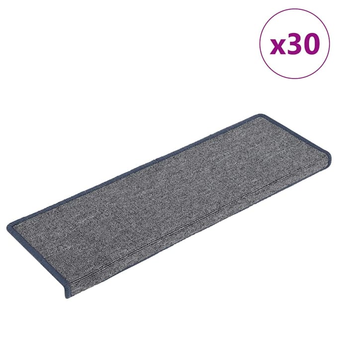 vidaXL - Trapmatten - 30 - st - 65x21x4 - cm - lichtgrijs - en - blauw