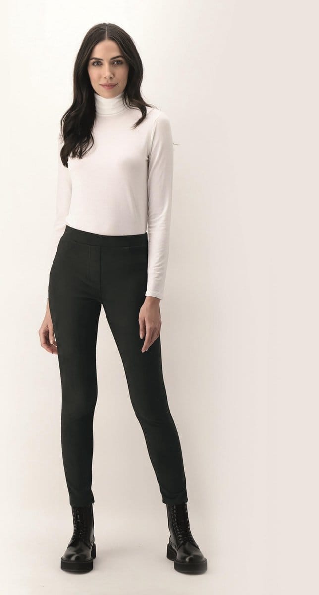 Oroblu - Maat M - Pull On Leggings - Suede - Kleur Zwart
