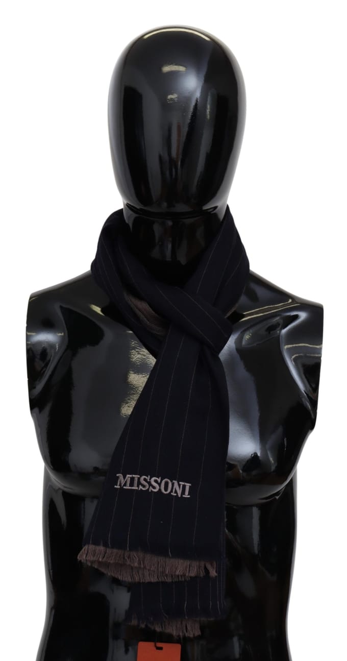 Missoni Heren Bruine Wollen Unisex Nek Wikkel Sjaal