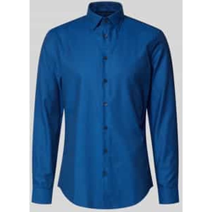 slim fit zakelijk hemd met kentkraag