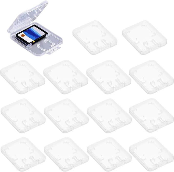 Opbergdoos voor Memory Cards - Transparante Beschermhoezen - Set van 15 stuks.