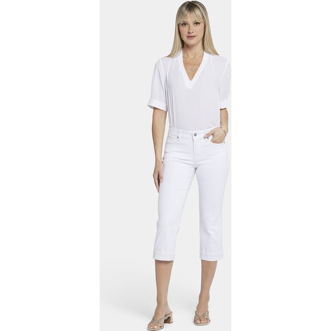 Marilyn Straight Crop Jeans In Cool Embrace® Denim | Optisch Wit