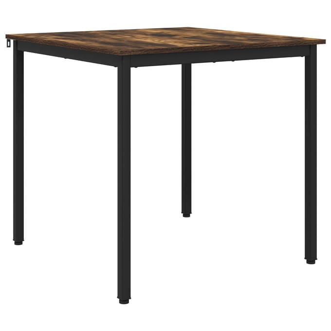 vidaXL - Eettafels - 80 - x - 80 - x - 75 - cm - Bewerkt - hout - Gerookt - eiken - Vierkant