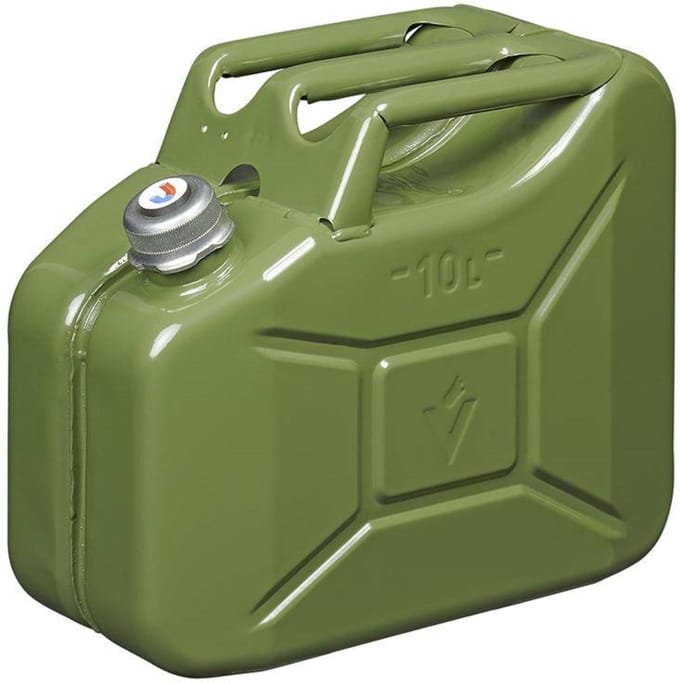 ProPlus Jerrycan 10L - Metaal - Groen - Magnetische Schroefdop - UN & TÜV/GS-gekeurd