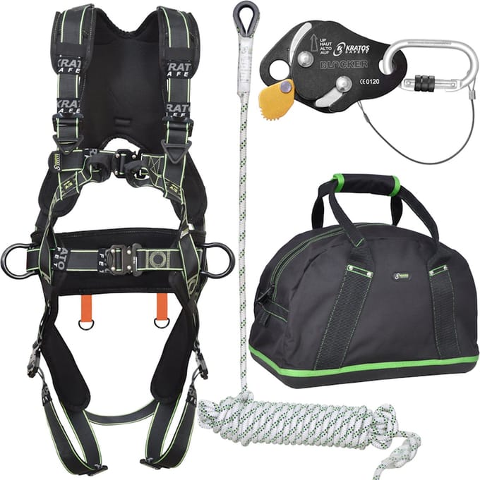 Kratos Valbeveiligingset Luxe voor daken & afdalen 30mtr