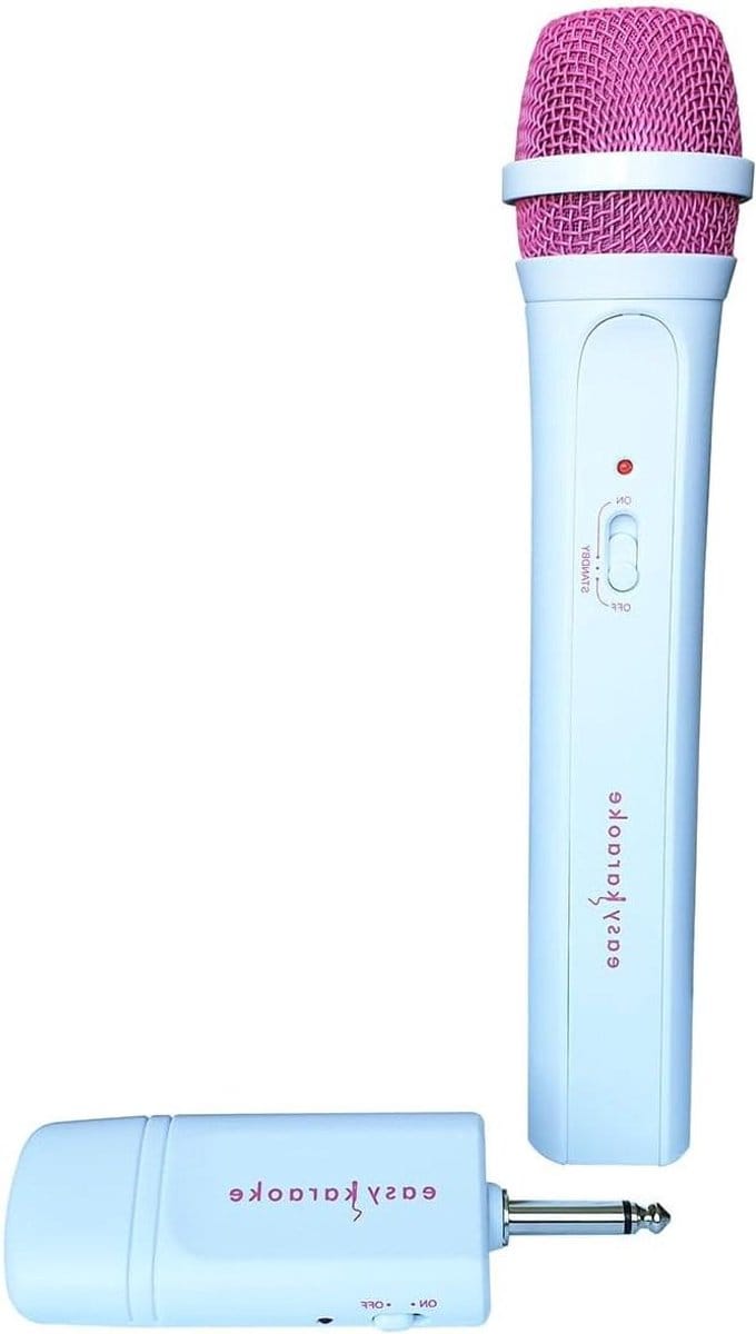 Draadloze Microfoon - Zangmicrofoon Handheld - Karaoke Feestjes - 20 Meter Bereik - Lichtgewicht 300g - Wit Roze