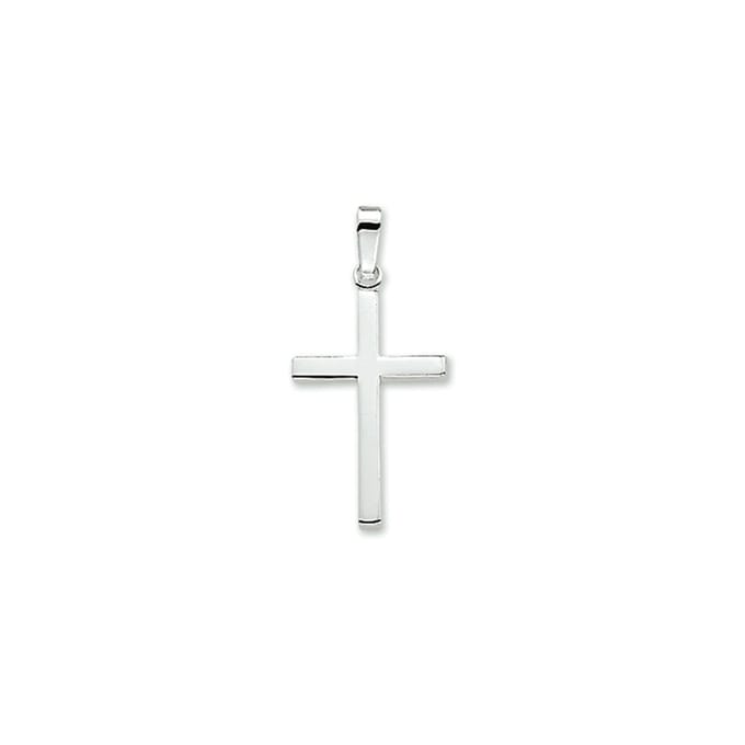 zilver gerhodineerd hanger kruis 1322458