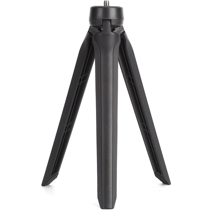 Trépied Réglable 19cm Support Portable Lumière d'Appoint Trépied de Bureau Vis 1/4 Pouce Mini Support Téléphone black