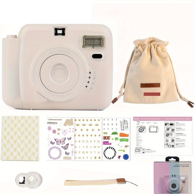 Livano Camera - Printer - Digitale Foto Camera - Camera Met Printer - Oplaadbaar - Creme Wit