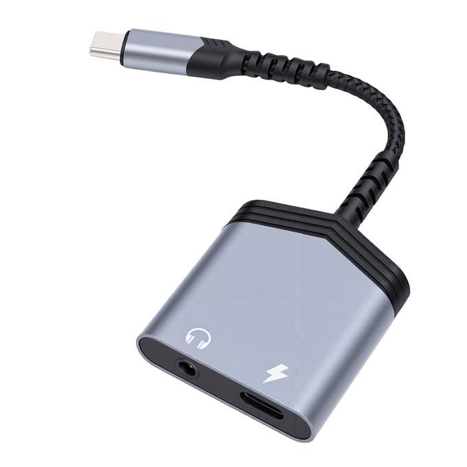 Type C naar 3,5 mm Audio en 60W PD Laadadapter Gelijktijdige Luister- en Laadsplitter