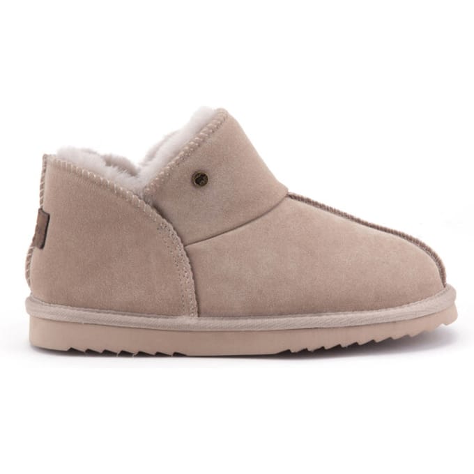 Warmbat Willow Suede Dames Sloffen - Taupe