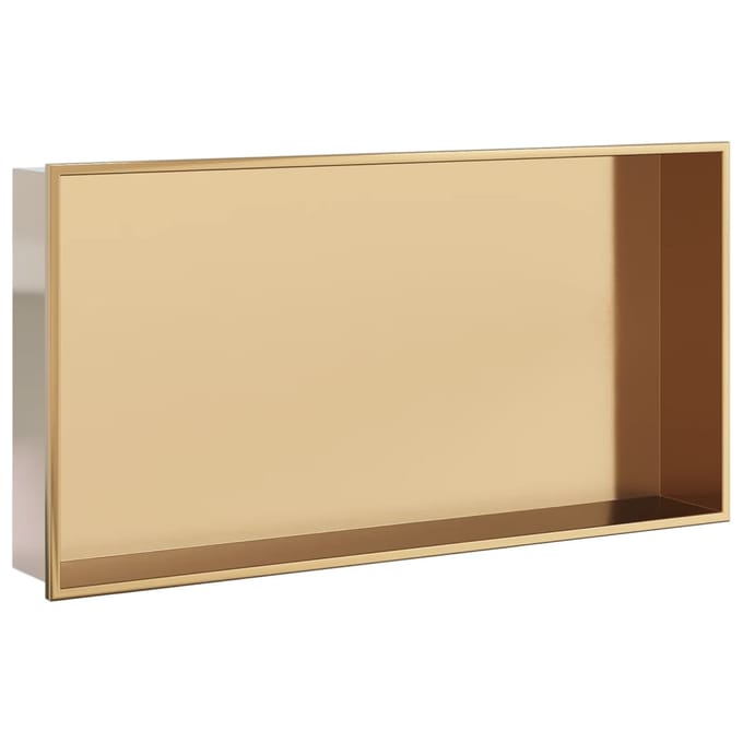 vidaXL - Douchenis - 62x32x9 - cm - roestvrijstaal - geborsteld - goudkleurig
