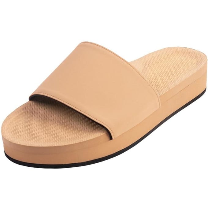 Sandale Plateforme Indosol   Pantoufle Légère pour le Sol Platform Slide - Soil Light (W6-7) beige