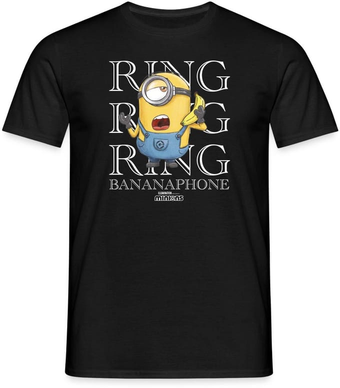 Minions Ring Bananaphone Ringen T-Shirt Heren