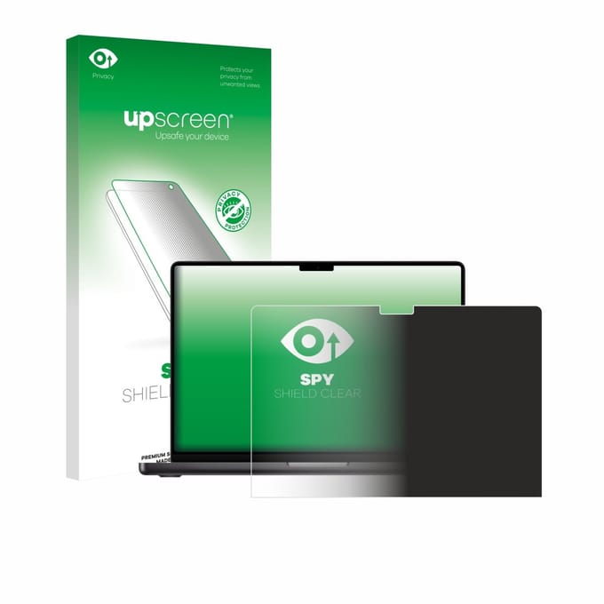 upscreen - privacy screenprotector voor Apple MacBook Pro 14" M5 2026 - Folie Beschermfolie Blauwlichtfilter