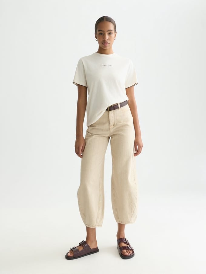 Scotch & Soda Embroidered Slub Regular-Fit T-Shirt