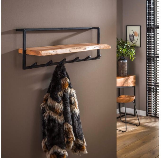 Kapstok Edge Acacia 6 Haken | Meubelplaats