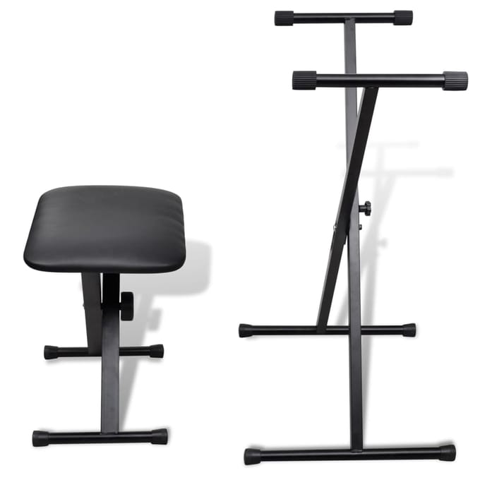 vidaXL - Keyboardstandaard - en - -kruk - verstelbaar