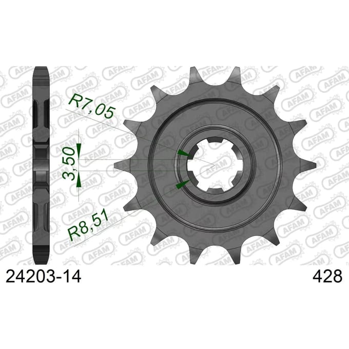 Tandwiel Afam 428 14 dents
