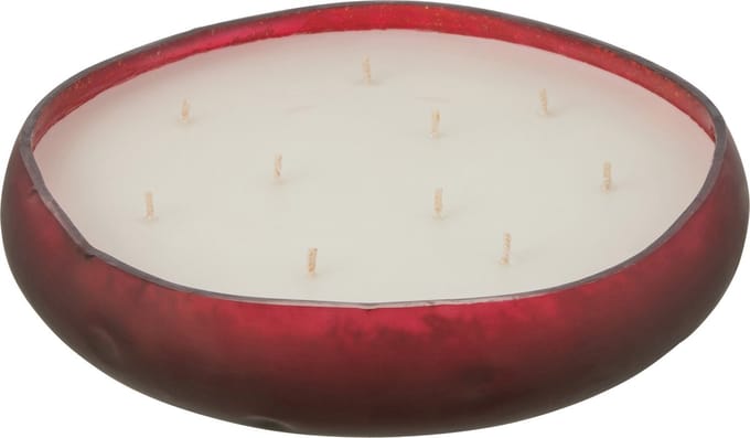 J-Line geurkaars M-Chic - Oud & Amber - glas - rood - large - 40U