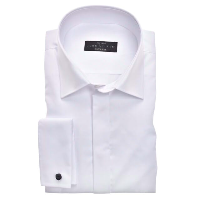 John Miller Slim Fit Lange Mouw Overhemden Wit 5345518-910