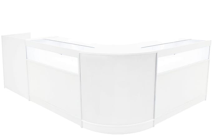 Luna led winkeltoonbankset - wit - 90cm hoog - cm60, tb60 & 2xb1200