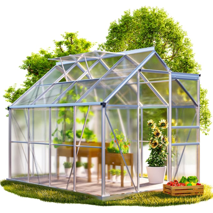 Gardebruk Tuinkas – Aluminium 4.8m² incl dakraam 250x190cm – Zonder Fundament