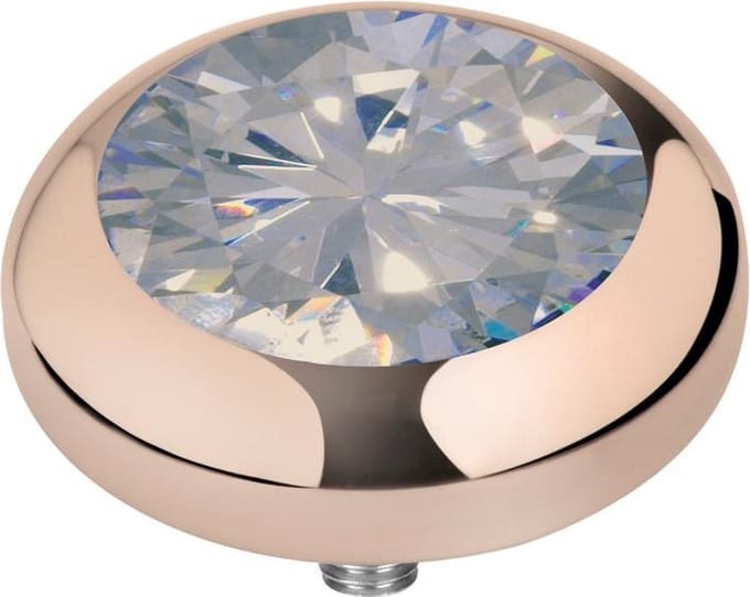 Melano Vivid Basic CZ Steentje Moonstone | Rosé