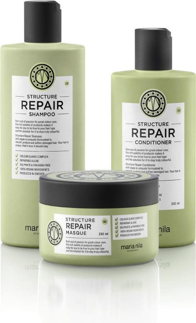 Maria Nila - Structure Repair Care Set met Masque (Shampoo + Conditioner + Masker)