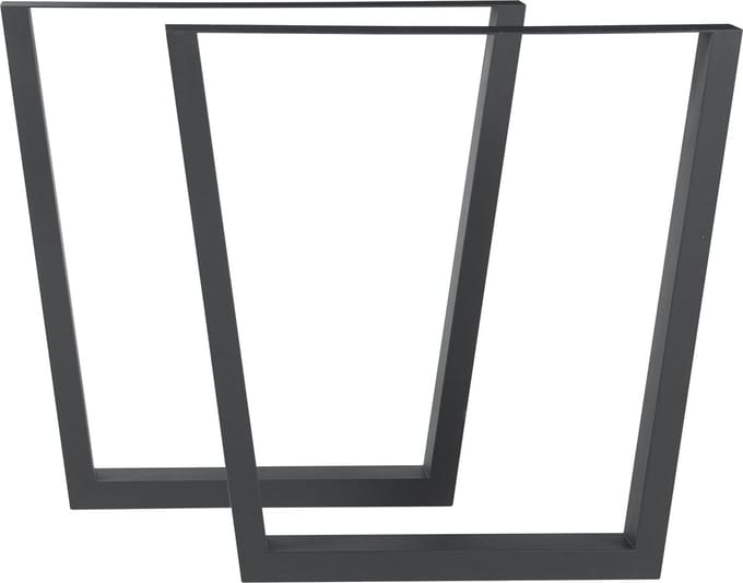 Stalen onderstel Lalling set van 2 tafelpoot 72x55/75 cm zwart [en.casa]