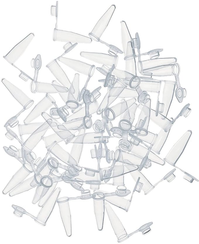 1000 stuks PCR-buizen 0,2 ml met platte dop voor microcentrifuge