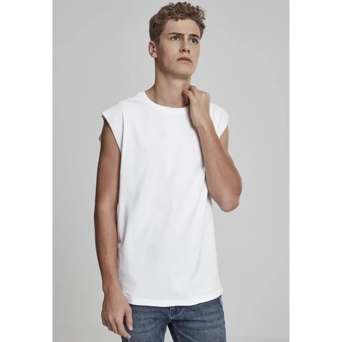 Urban Classics - Open Edge Tanktop - S - Wit