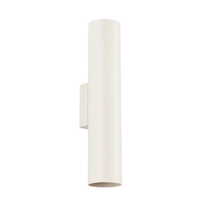 Wandlamp LAGOS 2 met 2 lichtpunten naar boven en beneden - Sollux Lighting - IP20 - Beige staal behuizing - 6 x 8 x 30 cm - 2 x GU10 LED, exclusief lichtbron - 2 x 10 W - Industriële wandlamp voor gang, hal en woonkamer