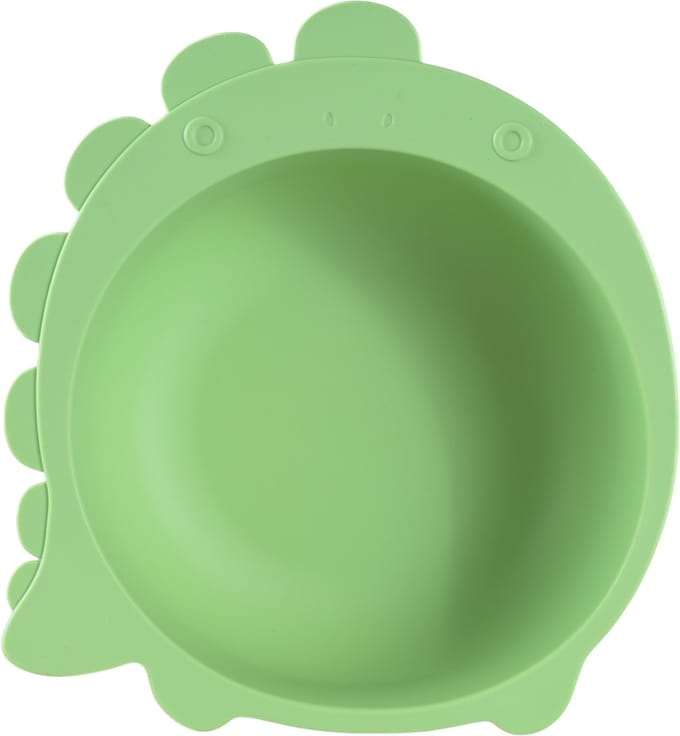 Sproudsy Kom Dino – Zuignap – Kinderservies - Baby – Olive