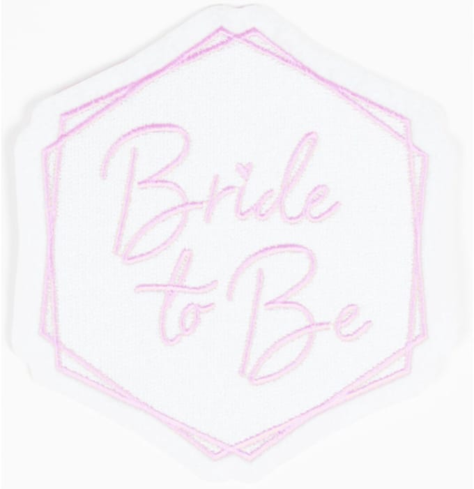 Amscan Opstrijkpatch Bride To Be Dames 9,8 X 9,1 Cm Wit/roze