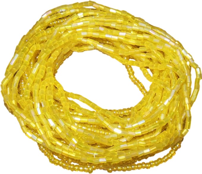 Multi armband kraaltjes geel