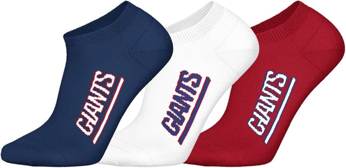 NFL NY GIANTS 3pk Sneaker Socks - Blauw/Wit/Rood - Maat 39/42