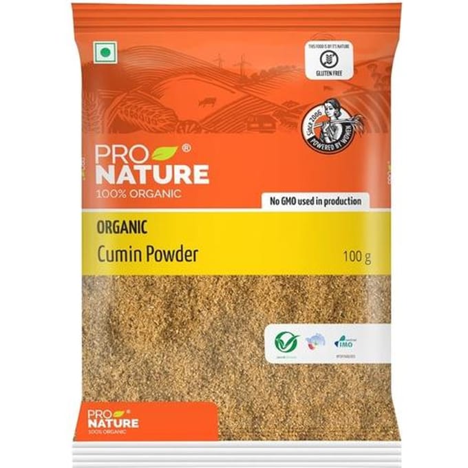 Pro Nature Biologisch 100% Biologisch Komijnpoeder - 100 Gr yellow